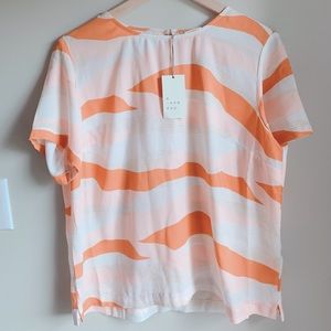 NWT a new day | print tee shirt blouse L